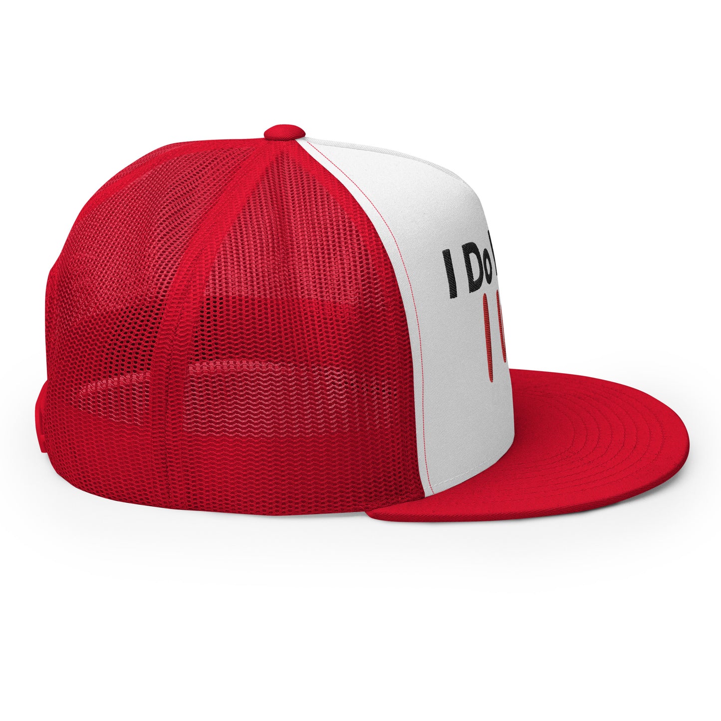 Casquette Trucker de couleur rouge "I Do What, I Want !"