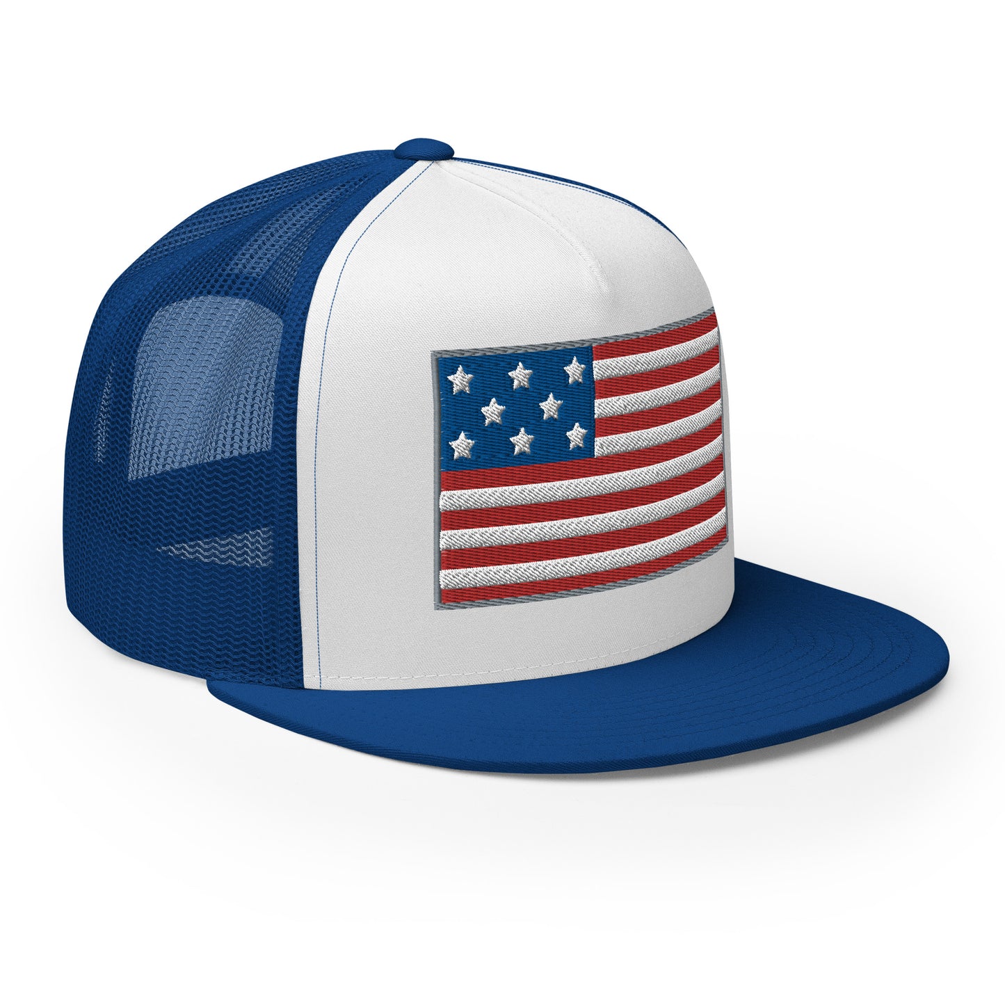 Casquette Trucker de couleur bleue "Drapeau Américain"