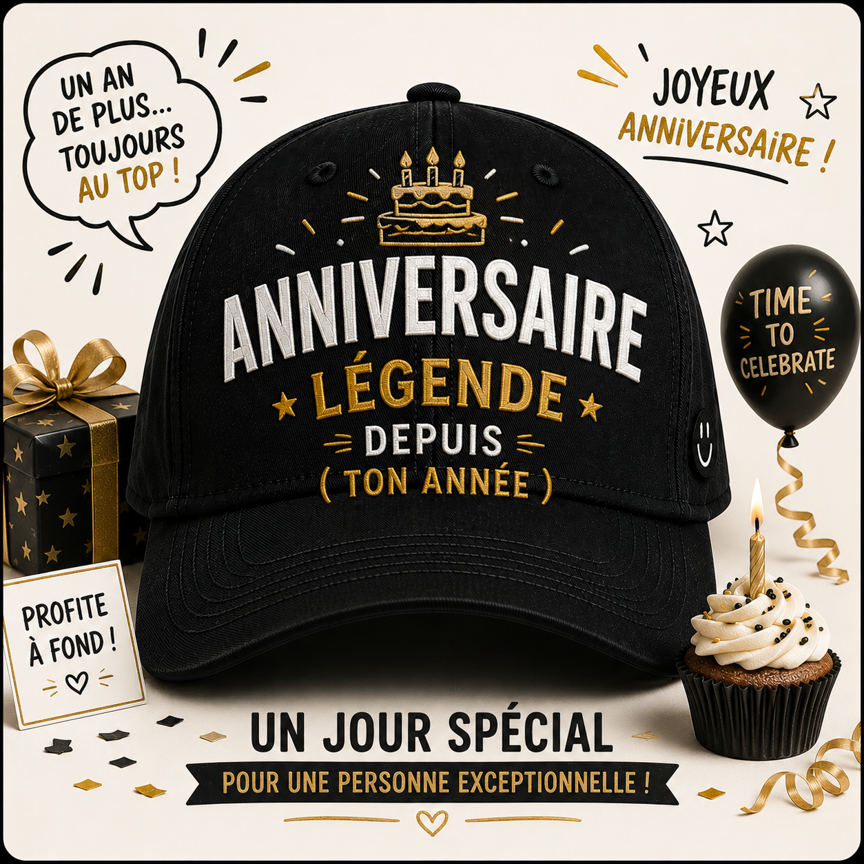 Casquettes humour Anniversaire