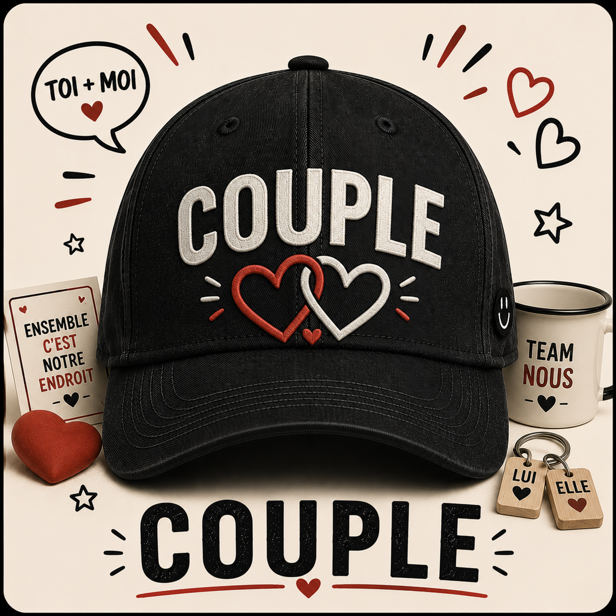 Casquettes humour Amoureux