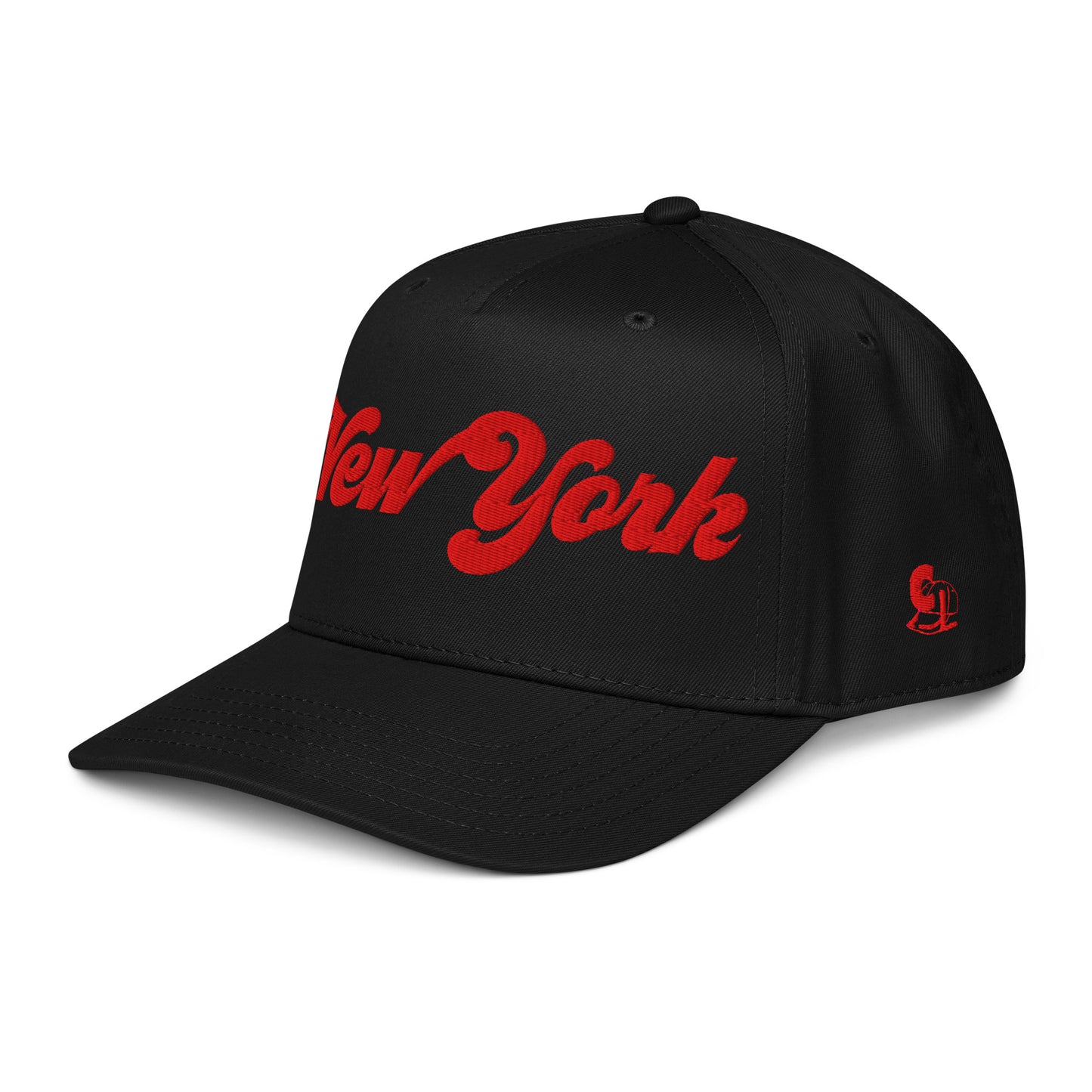 Casquette Snapback, brodée « New York », en Noir, vue de trois quarts, image 4