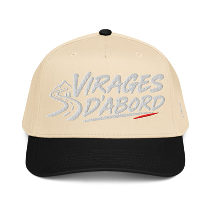 Casquette Snapback, brodée « Virages d'abord », en Noir, vue de face, image 5