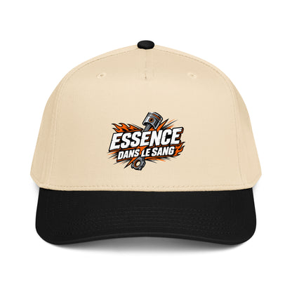 Casquette Snapback, brodée « Essence dans le moteur », en Noir, vue de face, image 5