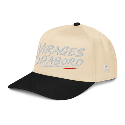 Casquette Snapback, brodée « Virages d'abord », en Noir, vue de trois quarts, image 11