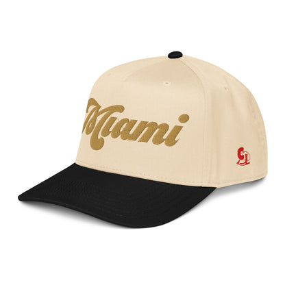 Casquette Snapback, brodée « Miami », en Noir, vue de trois quarts, image 8
