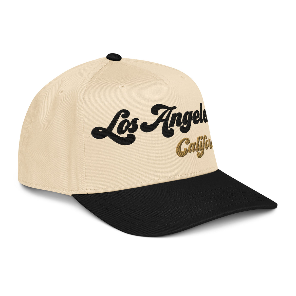 Casquette Snapback, brodée « Los Angeles California », en Noir, vue de trois quarts, image 9