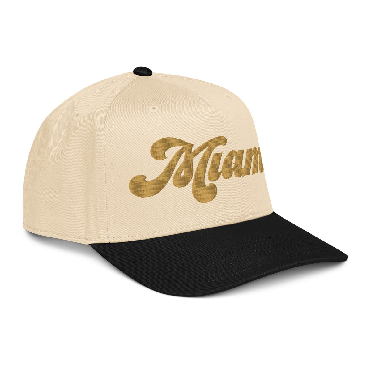 Casquette Snapback, brodée « Miami », en Noir, vue de trois quarts, image 9
