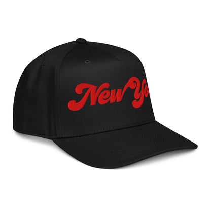 Casquette Snapback, brodée « New York », en Noir, vue de trois quarts, image 5