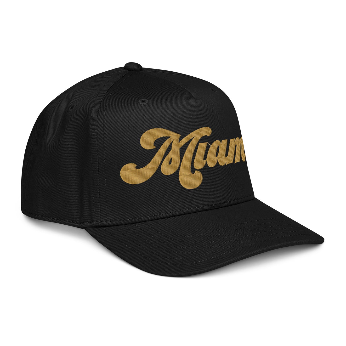 Casquette Snapback, brodée « Miami », en Noir, vue de trois quarts, image 5