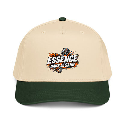 Casquette Snapback, brodée « Essence dans le moteur », en Dark Green/Natural, vue de face, image 17