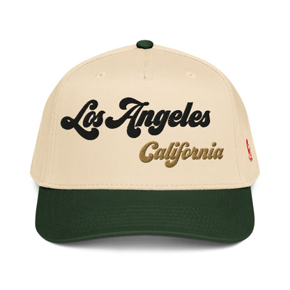 Casquette Snapback, brodée « Los Angeles California », en Dark Green/Natural, vue de face, image 17