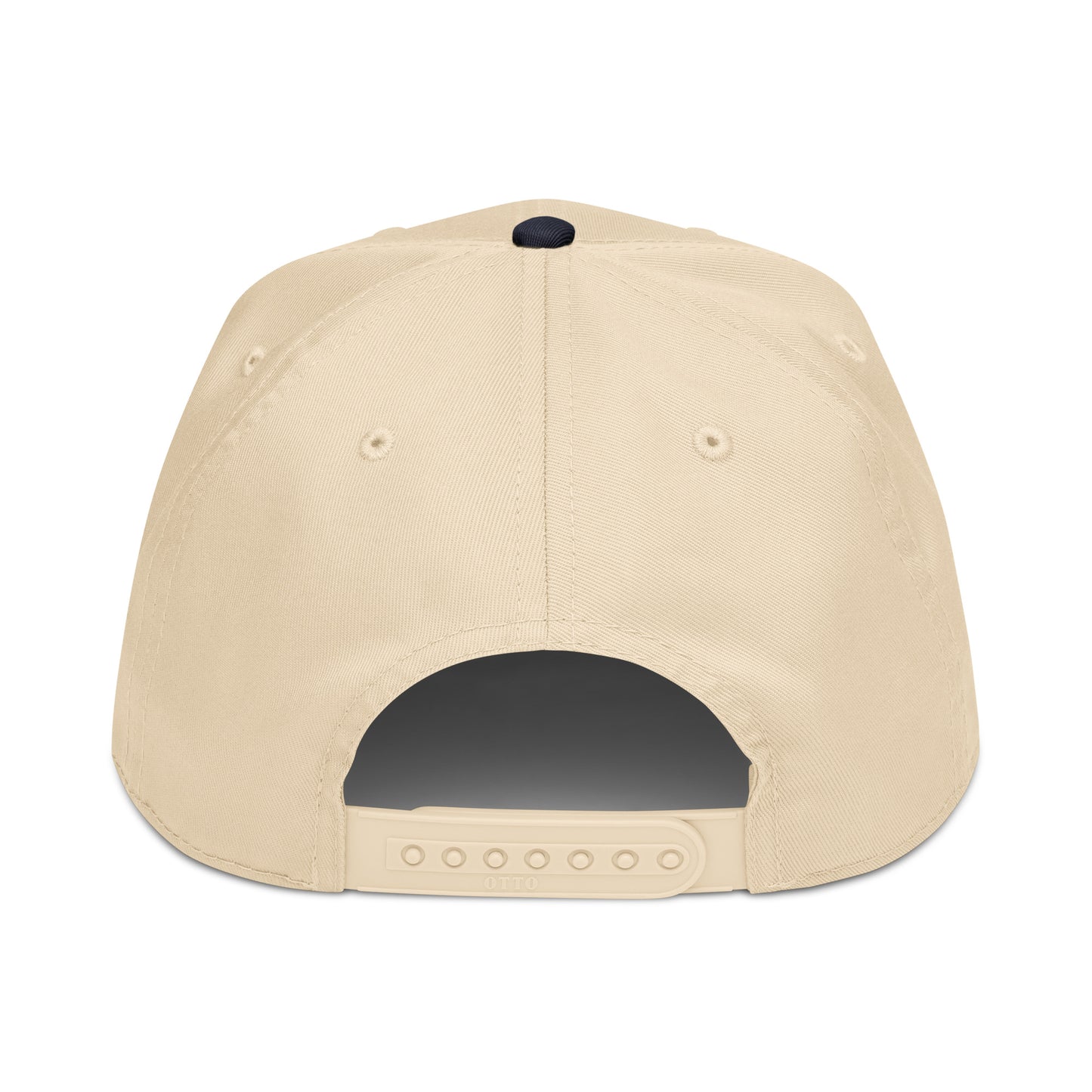 Casquette Snapback, brodée « Virages d'abord », en Navy/Natural, vue arrière, image 16