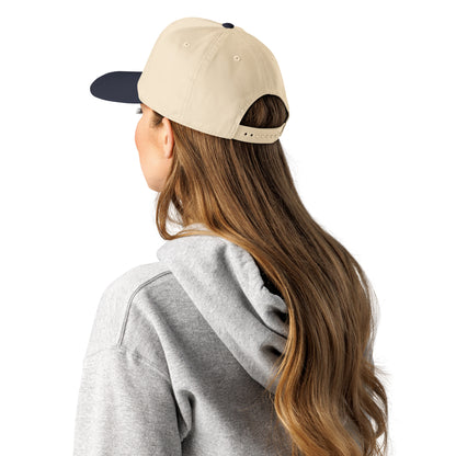 Casquette Snapback, brodée « Apéro prêt, moi aussi », en Navy/Natural, vue arrière, image 8