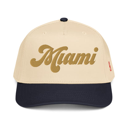 Casquette Snapback, brodée « Miami », en Navy/Natural, vue de face, image 14