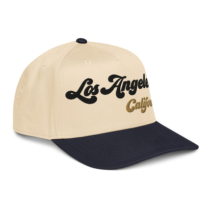 Casquette Snapback, brodée « Los Angeles California », en Navy/Natural, vue de trois quarts, image 16