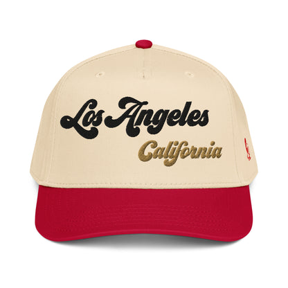 Casquette Snapback, brodée « Los Angeles California », en Red/Natural, vue de face, image 10