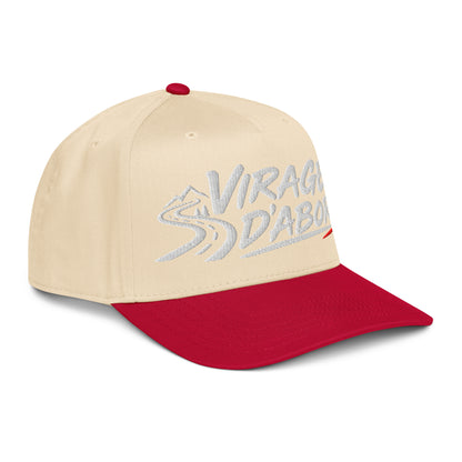 Casquette Snapback, brodée « Virages d'abord », en Red/Natural, vue de trois quarts, image 15
