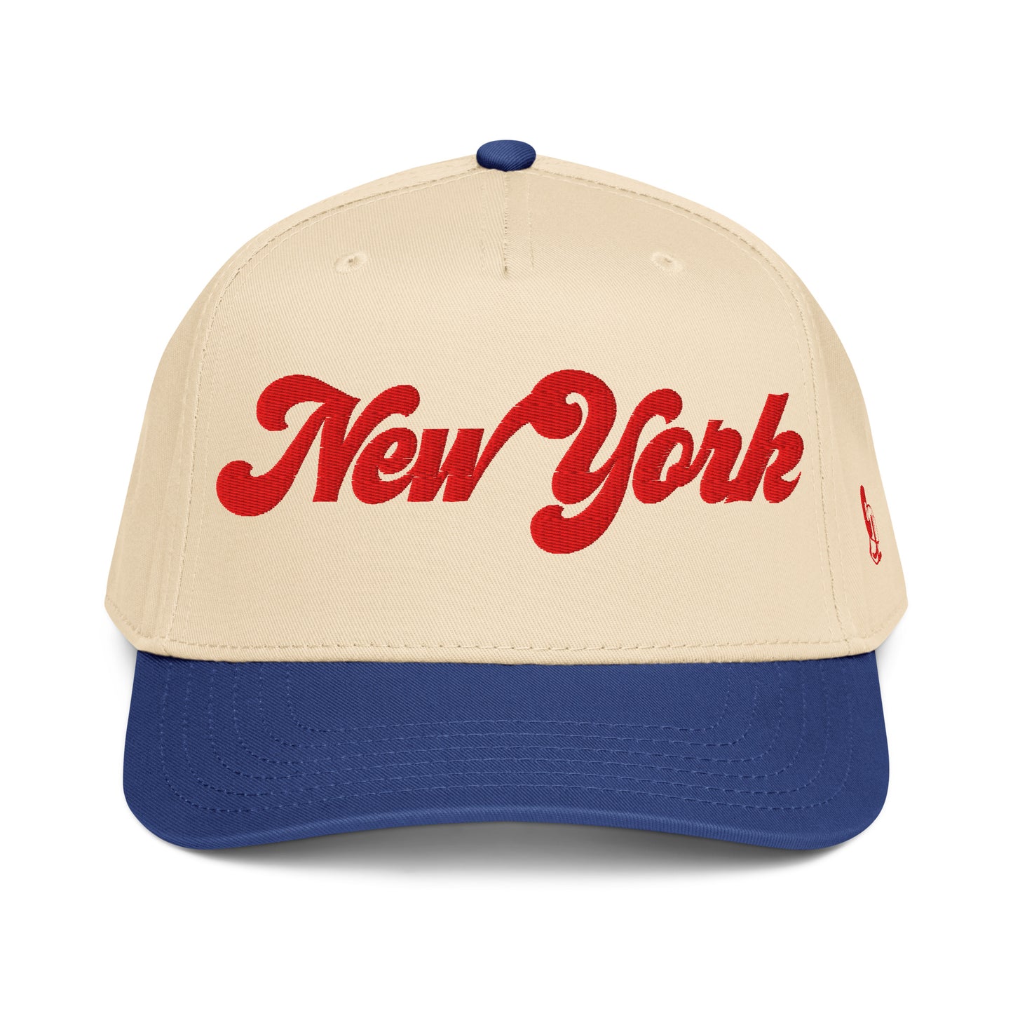 Casquette Snapback, brodée « New York », en Royal/Natural, vue de face, image 21
