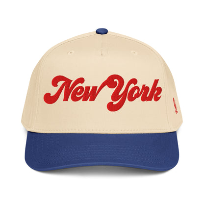 Casquette Snapback, brodée « New York », en Royal/Natural, vue de face, image 21