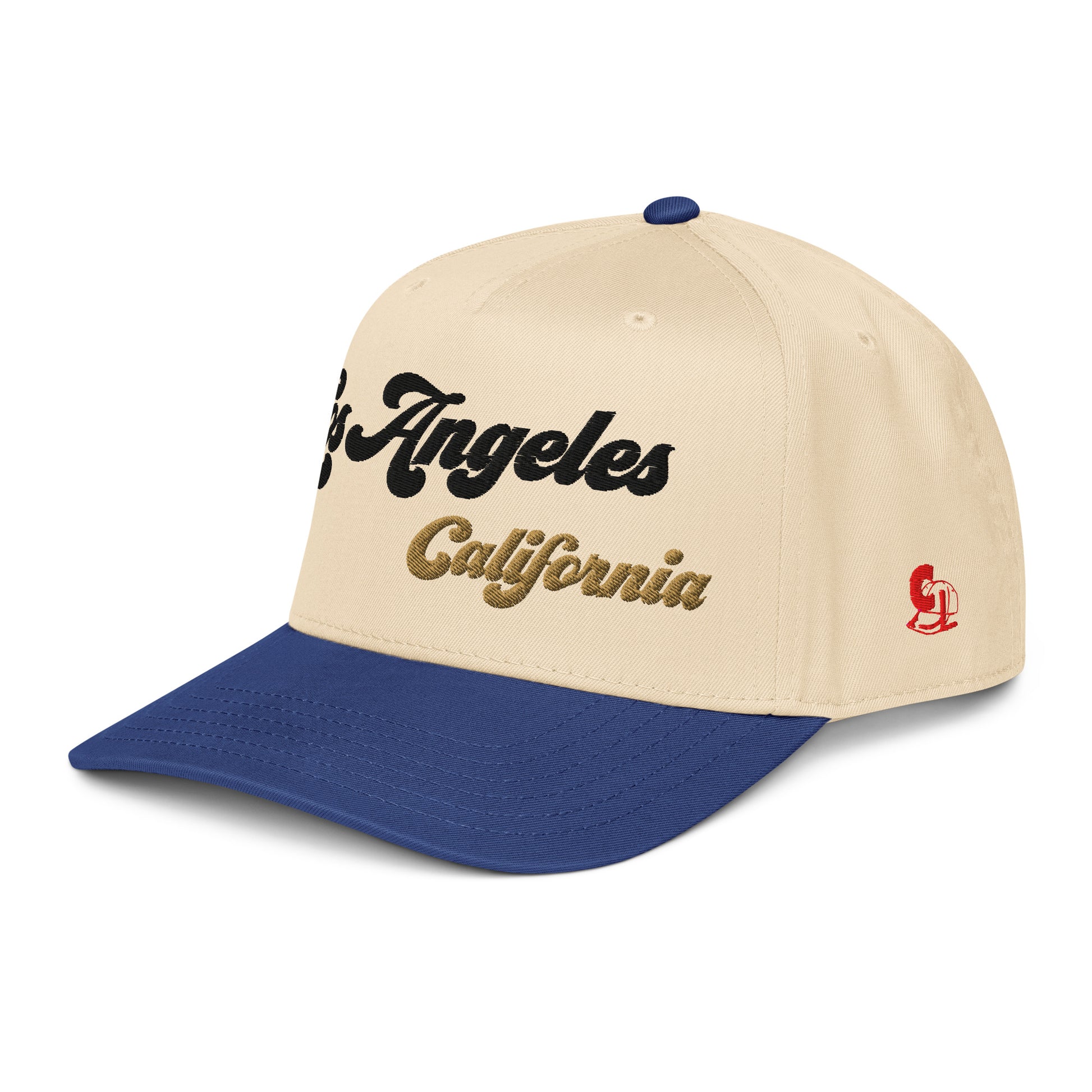 Casquette Snapback, brodée « Los Angeles California », en Royal/Natural, vue de trois quarts, image 23