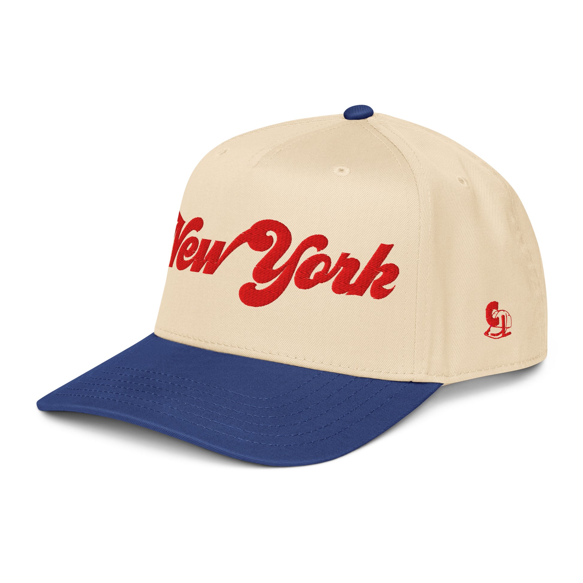 Casquette Snapback, brodée « New York », en Royal/Natural, vue de trois quarts, image 23