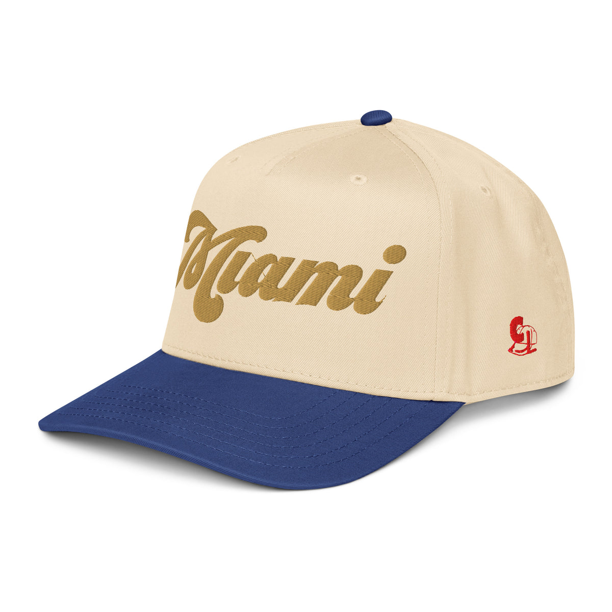 Casquette Snapback, brodée « Miami », en Royal/Natural, vue de trois quarts, image 24
