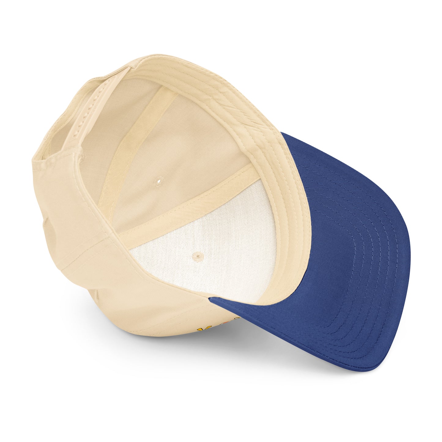 Casquette Snapback, brodée « Apéro prêt, moi aussi », en Royal/Natural, image 11
