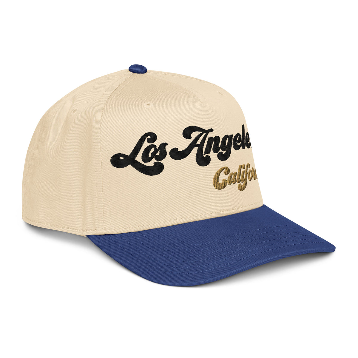 Casquette Snapback, brodée « Los Angeles California », en Royal/Natural, vue de trois quarts, image 24