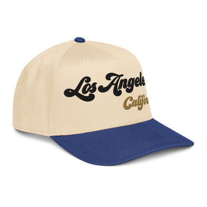 Casquette Snapback, brodée « Los Angeles California », en Royal/Natural, vue de trois quarts, image 24