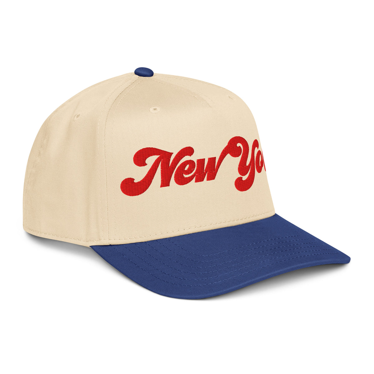 Casquette Snapback, brodée « New York », en Royal/Natural, vue de trois quarts, image 24