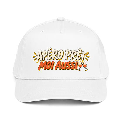 Casquette Snapback, brodée « Apéro prêt, moi aussi », vue de face, image 35