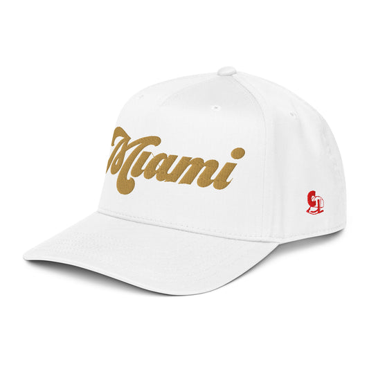 Casquette Snapback, brodée « Miami », vue de trois quarts