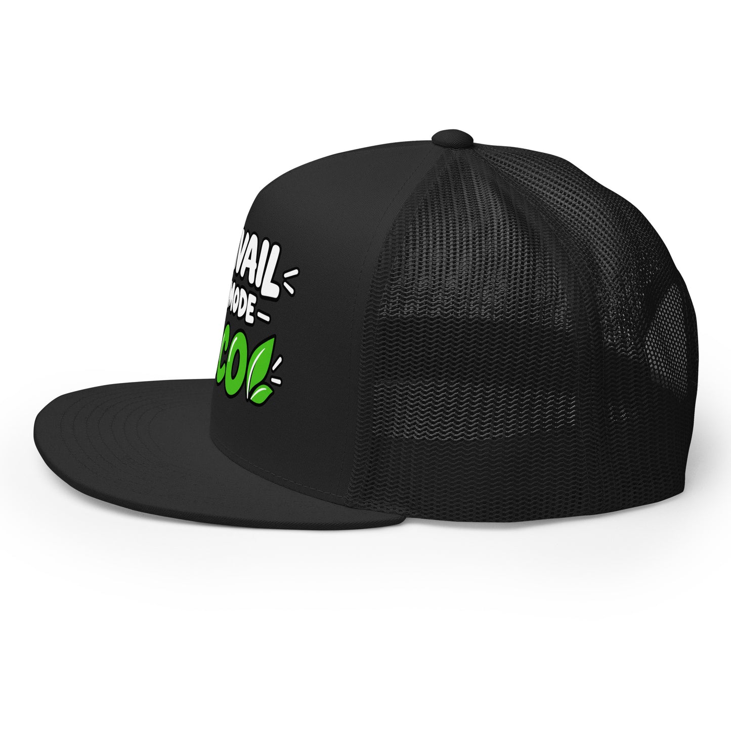 Casquette Trucker, brodée « travail en mode éco », en Noir, image 18