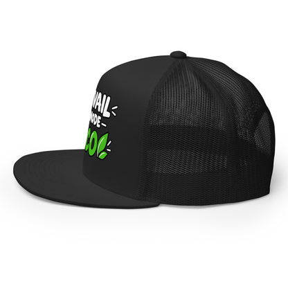 Casquette Trucker, brodée « travail en mode éco », en Noir, image 18