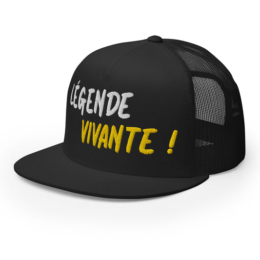 Casquette Trucker de couleur noire "Légende Vivante !"