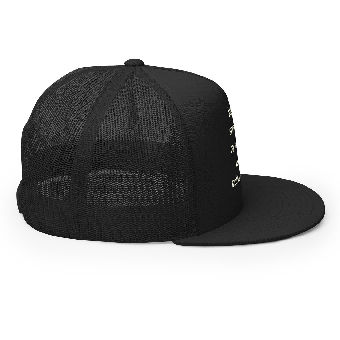 Casquette Trucker, brodée « , ça fait tout de suite moins classe ! », en Noir, image 11