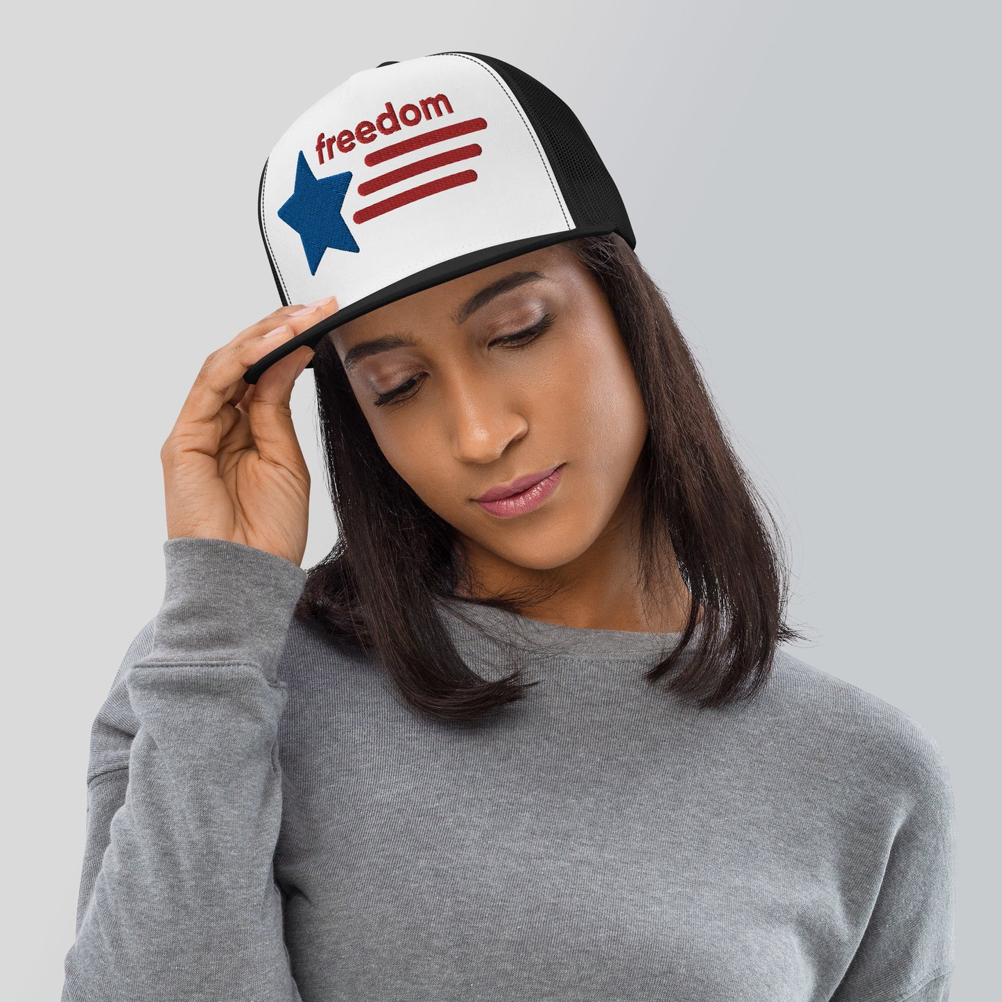 Casquette Trucker de couleur noire "Freedom USA"