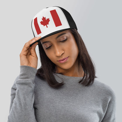 Casquette Trucker de couleur noire "Drapeau Canada"