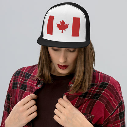 Casquette Trucker de couleur noire "Drapeau Canada"