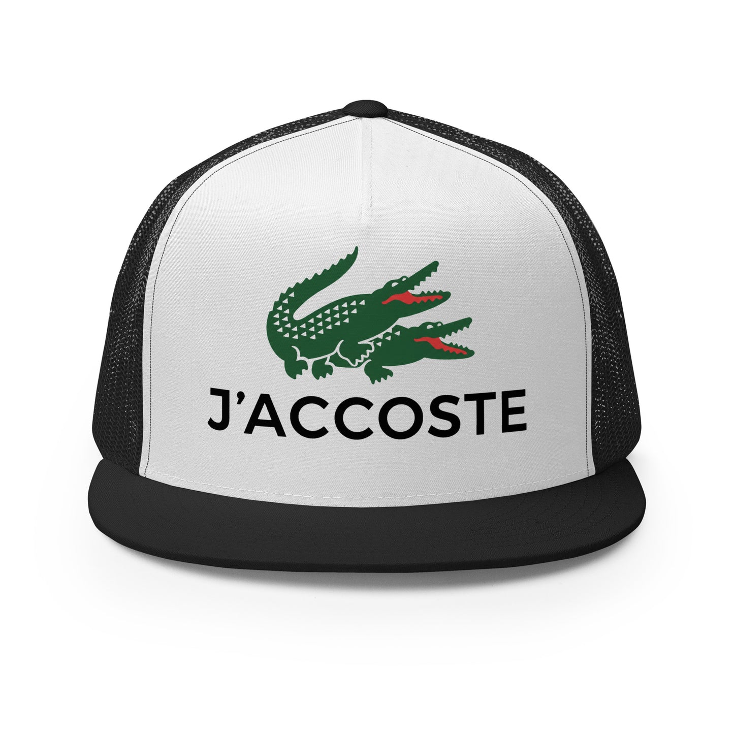 Casquette Trucker, brodée « J'accoste », vue de face, image 2