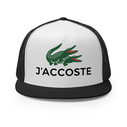 Casquette Trucker, brodée « J'accoste », vue de face, image 2