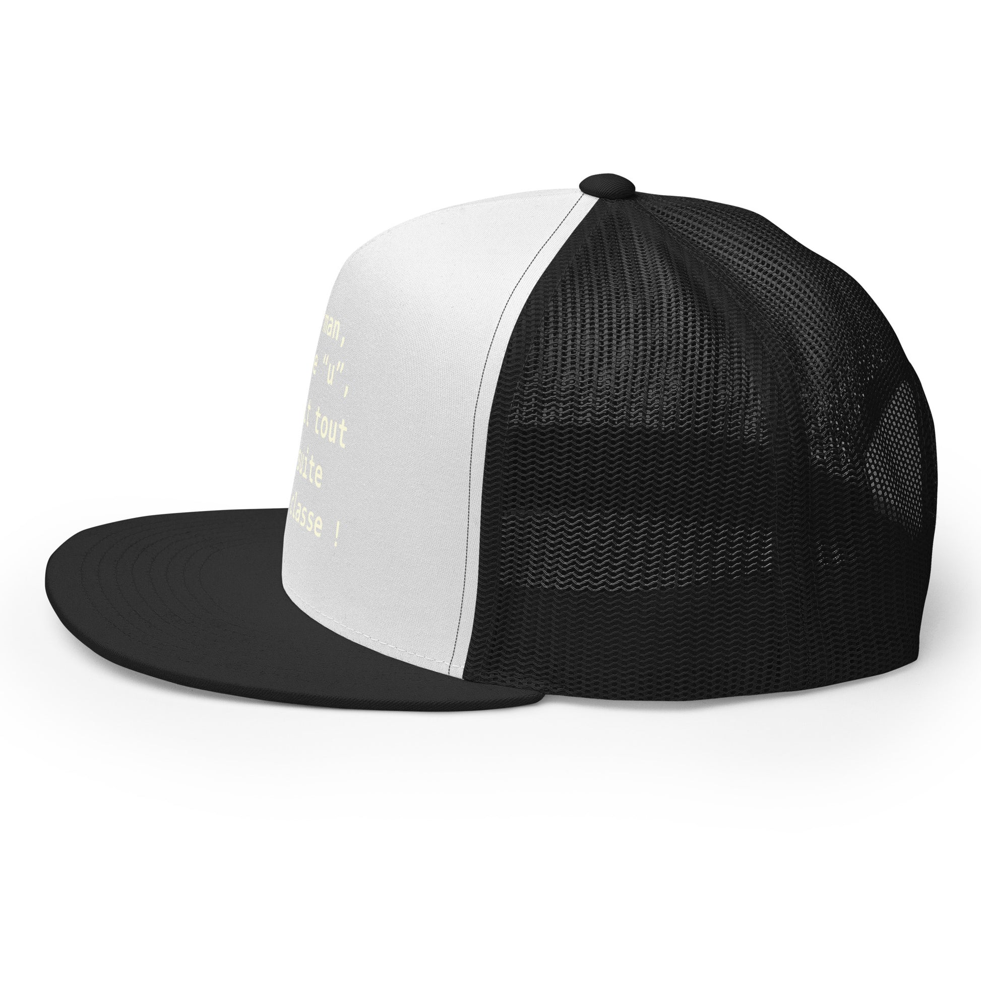 Casquette Trucker, brodée « , ça fait tout de suite moins classe ! », en Noir, image 27
