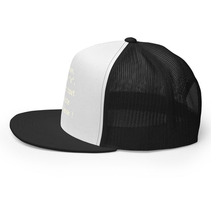 Casquette Trucker, brodée « , ça fait tout de suite moins classe ! », en Noir, image 27