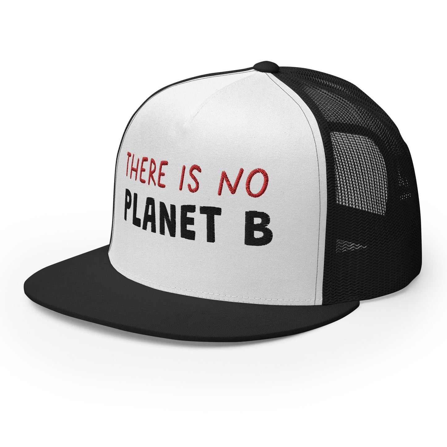 Casquette Trucker de couleur noire "There is no Planet B"