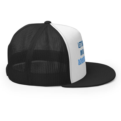 Casquette Trucker de couleur noire "Let's go on in adventure"