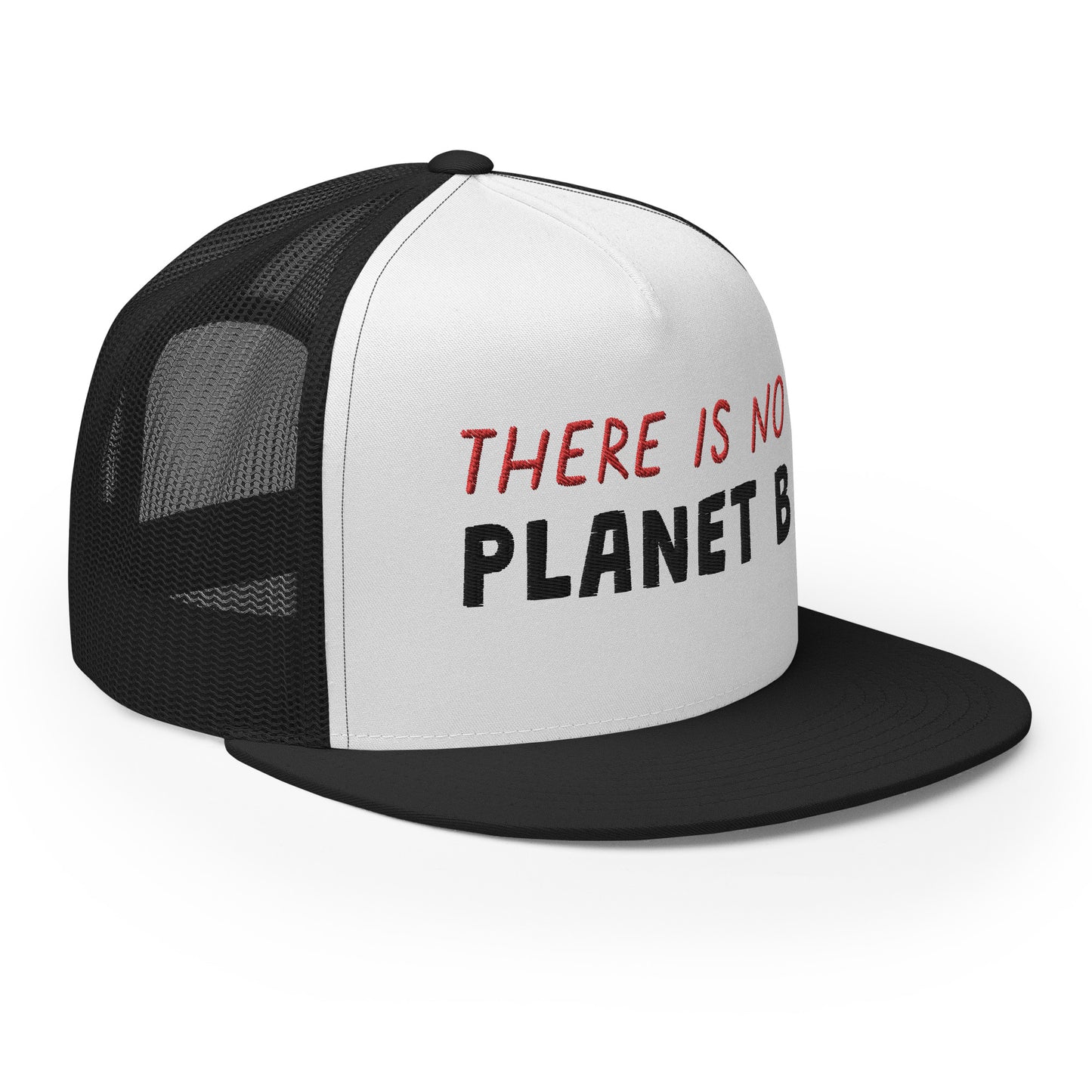 Casquette Trucker de couleur noire "There is no Planet B"