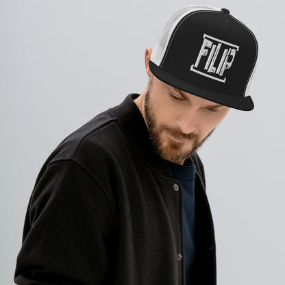 Casquette Trucker de couleur noire et blanche "Filip"