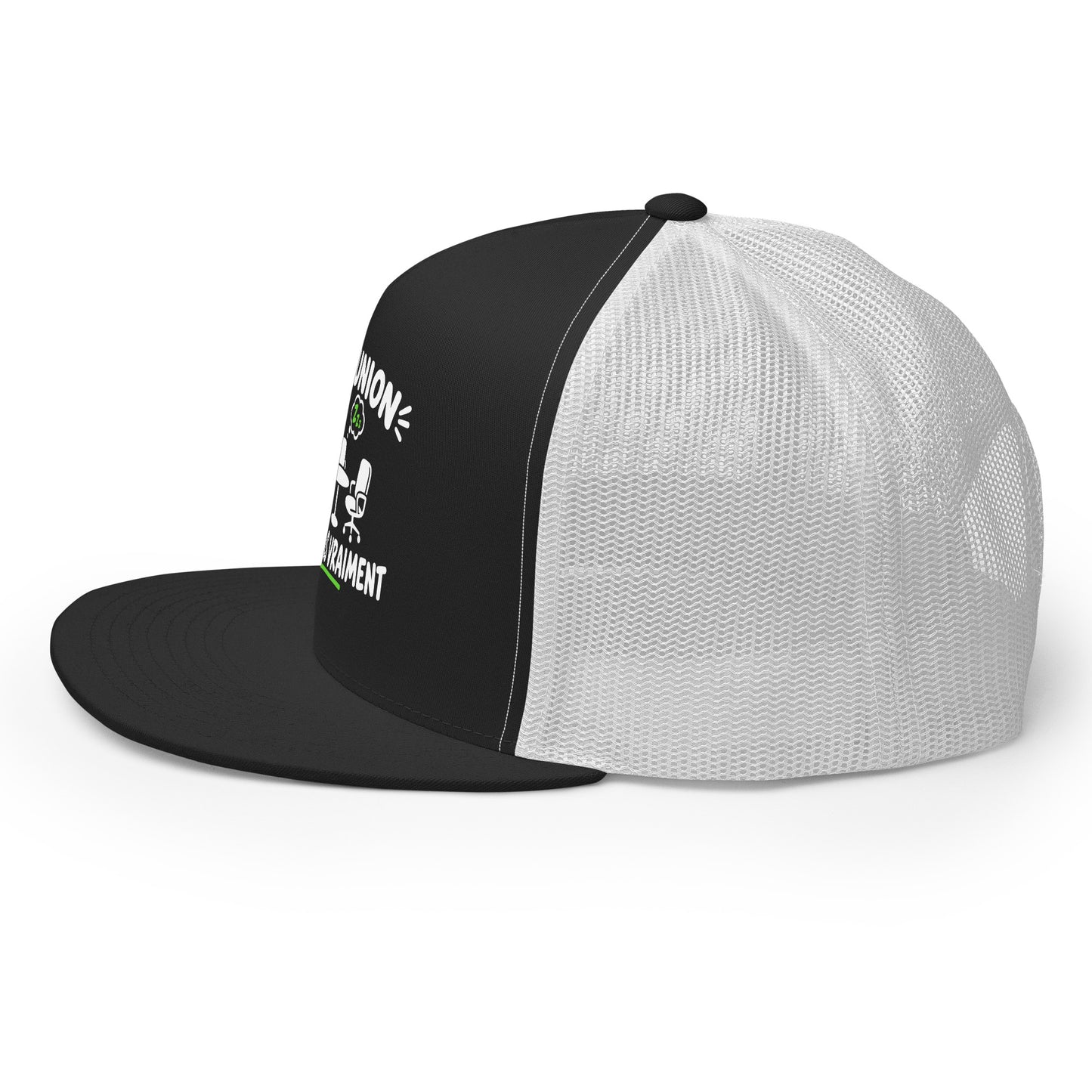 Casquette Trucker, brodée « En réunion mais pas vraiment », en Noir, image 13