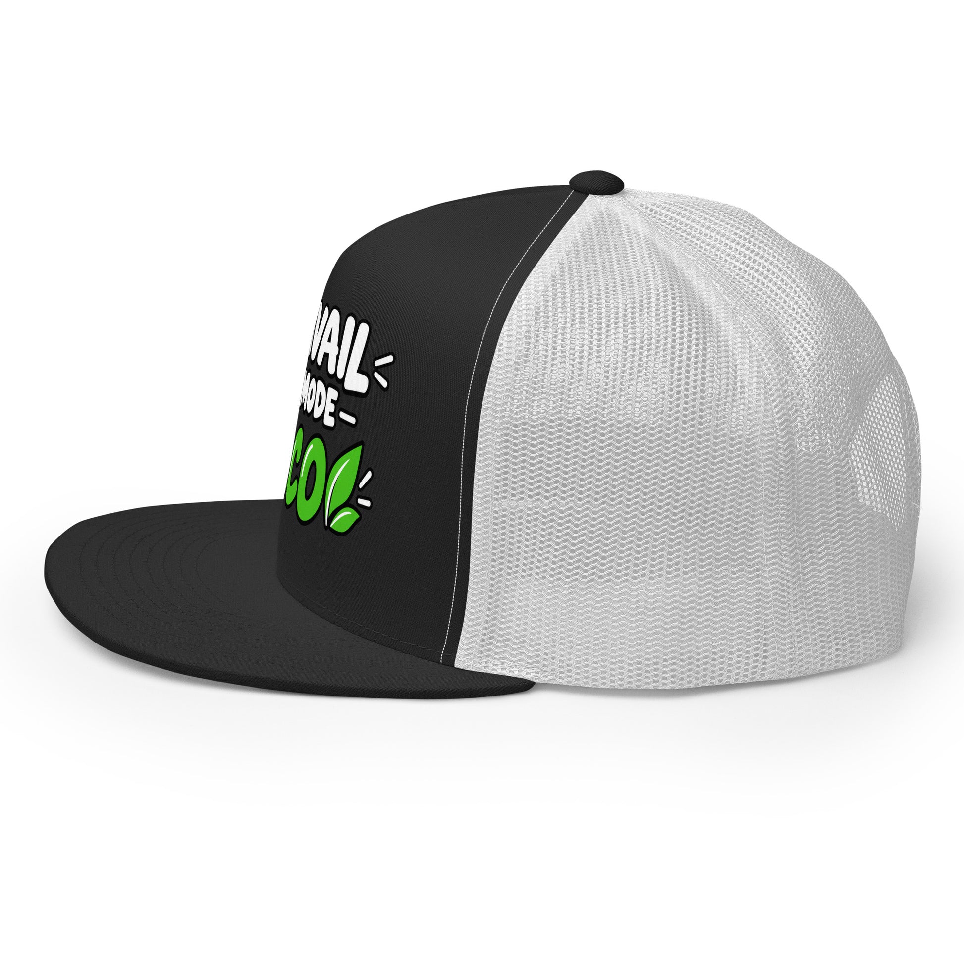 Casquette Trucker, brodée « travail en mode éco », en Noir, image 12