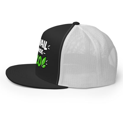 Casquette Trucker, brodée « travail en mode éco », en Noir, image 12